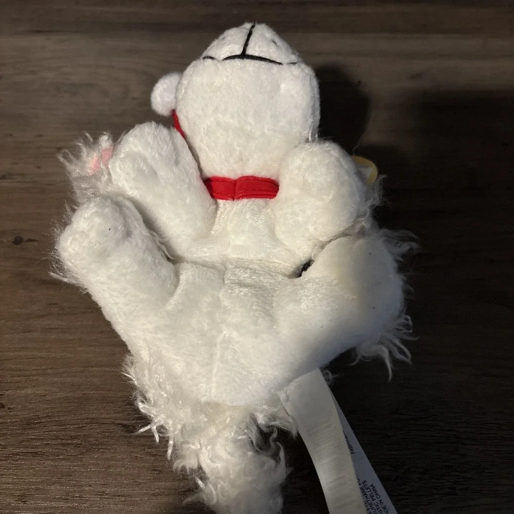 Pound Puppies Christmas‎ Plush 2004 Mattel White Dog Santa NWT Holiday Ornament